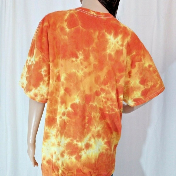 Tie Dye Batik Handmade T-Shirt XL Halloween Face - Picture 4 of 5